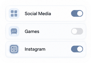 Block any app by category or individually